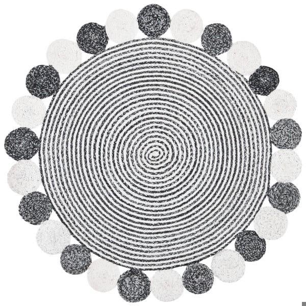 Safavieh 6 x 6 ft. Cape Cod Round Area Rug, Charcoal & Ivory CAP231H-6R - main